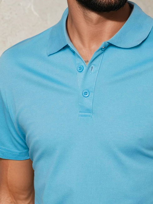 Koszulka polo męska niebieska Dstreet PX0552