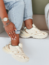 Sportowe sneakersy damskie beżowe Dstreet ZY1008
