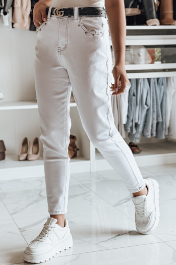 Spodnie damskie jeansowe LIKEMELOO mom fit białe Dstreet UY2432