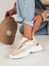 Sneakersy damskie PERNES beżowe Dstreet ZY0482