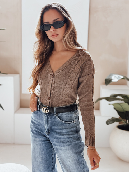 Sweter damski MELANIA czekoladowy Dstreet MY1653
