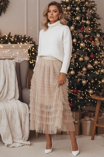 Spódniczka PASTELLA beżowa Dstreet CY0422z