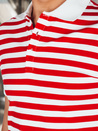 Koszulka męska polo w paski biała Dstreet PX0643