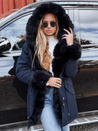 Kurtka damska zimowa parka z futerkiem CHARMFUR granatowa Dstreet TY5132
