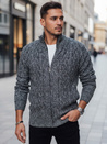 Sweter męski rozpinany szary Dstreet WX2251z