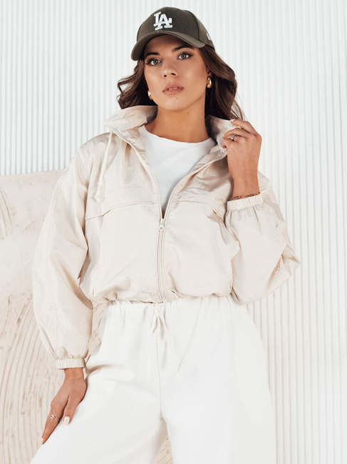 Kurtka przejściowa damska z kapturem GRAUS ecru Dstreet TY4220