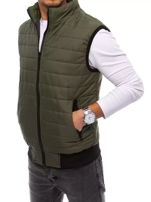 Kamizelka męska pikowana zielona Dstreet TX4019