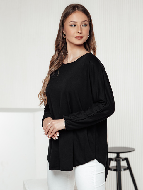 Bluzka damska LOOSEFEMME oversize z wisiorkiem z czarna Dstreet RY2705