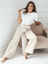 Spodnie damskie wide leg DARAMY beżowe Dstreet UY2101