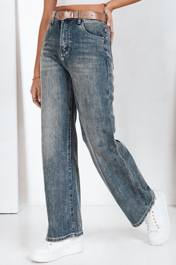 Spodnie jeansowe damskie wide leg niebieskie Dstreet UY2788