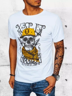 T-shirt męski z nadrukiem biały Dstreet RX5090_1