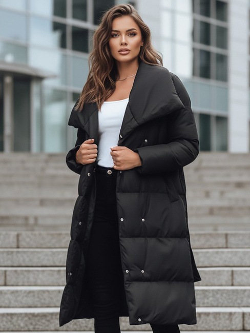 Kurtka pikowana damska płaszcz FAVI czarna Dstreet TY3089