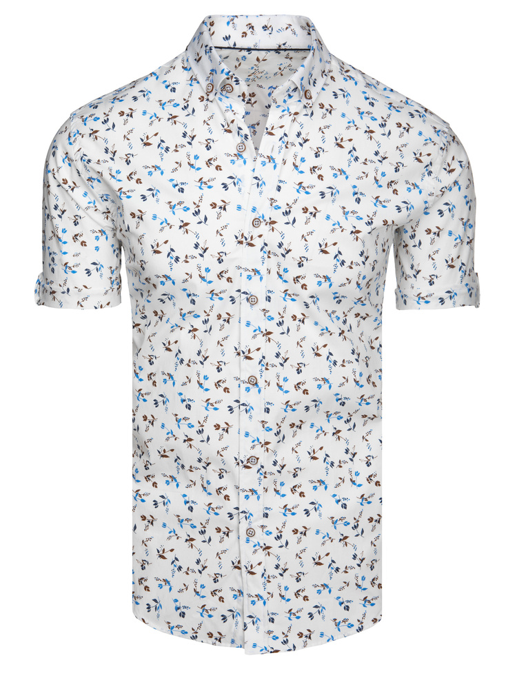 Pánska košeľa s krátkym rukávom biela Dstreet KX1040