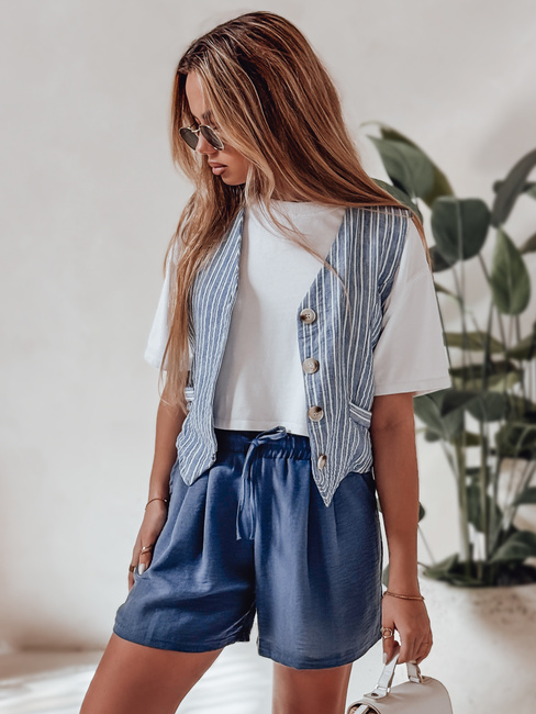 Spodenki damskie RELAX TIME niebieskie Dstreet SY0459