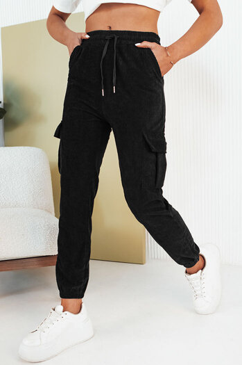 Spodnie damskie dresowe FLAYON czarne Dstreet UY2058
