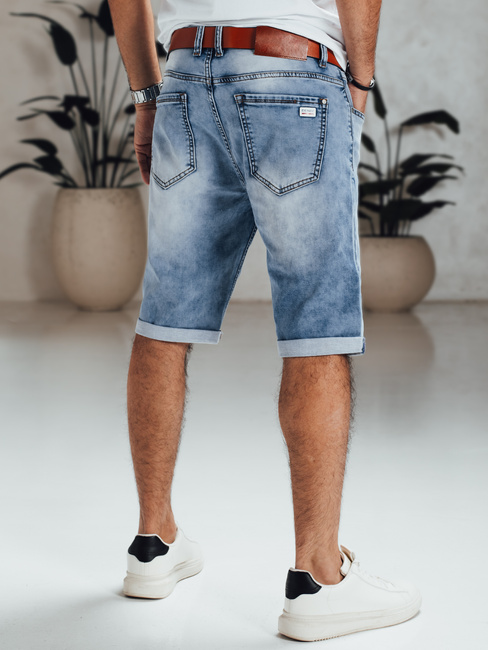 Spodenki męskie jeansowe niebieskie z paskiem Dstreet SX2564