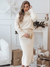 Komplet damski dzianinowy DELIGHT ecru Dstreet AY1117