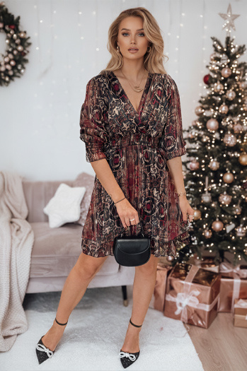 Sukienka one size VELVETIA bordowa Dstreet EY2544