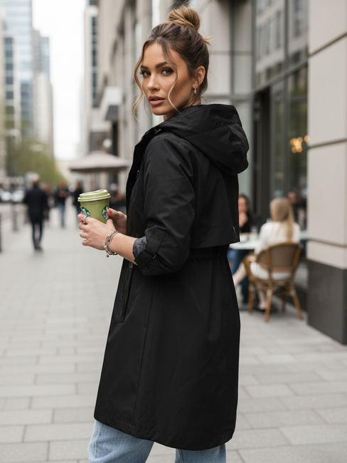 Kurtka damska parka przejściowa czarna Dstreet TY5554