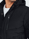Kurtka męska zimowak pikowana z kapturem czarna Dstreet TX5069