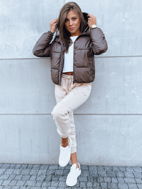 Kurtka damska pikowana KHALEESI brązowa Dstreet TY3877