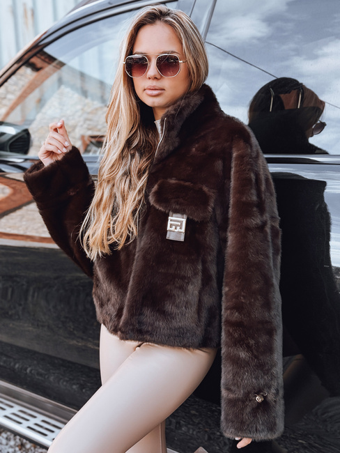 Futerko damskie krótkie brązowe Dstreet TY5241