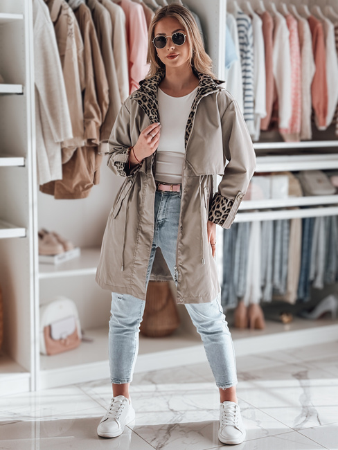 Kurtka damska parka przejściowa PANTER beżowa Dstreet TY4801