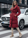 Płaszcz damski długi pikowany FAVI bordowy Dstreet TY4961