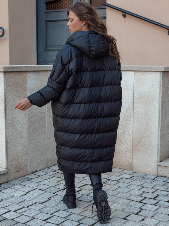 Kurtka zimowa damska oversize z kapturem ANNIKA czarna Dstreet TY4541