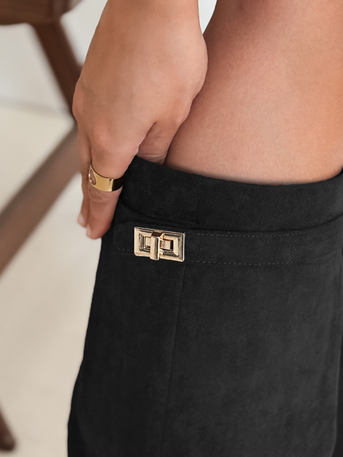 Kozaki damskie z szeroką cholewką czarne Dstreet ZY1212