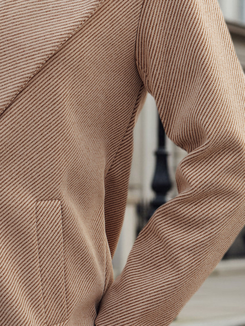 Płaszcz damski oversize MANTOVA długi kamelowy Dstreet NY0739