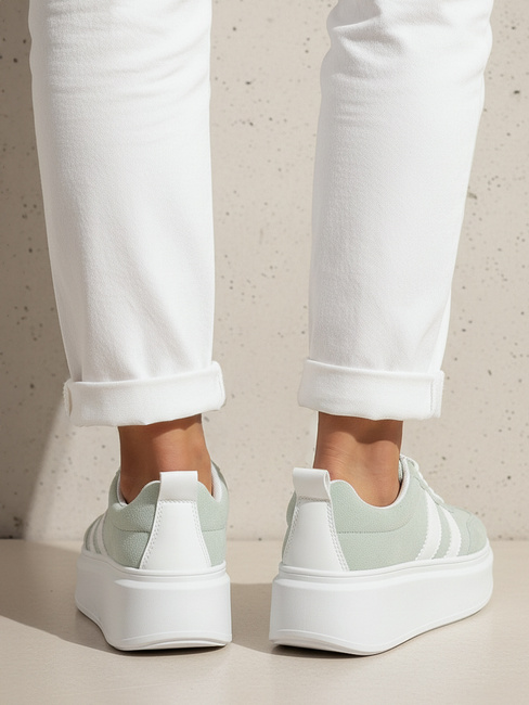 Sneakersy damskie miętowe Dstreet ZY1375