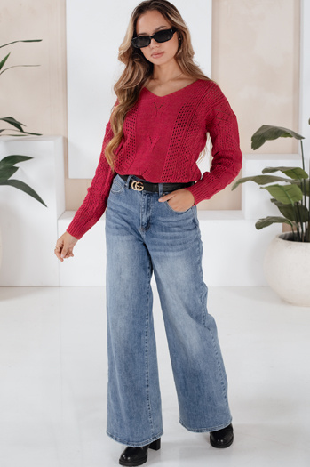 Sweter damski DARIA czerwony Dstreet MY1719