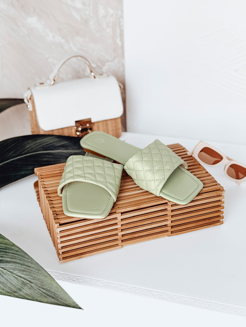 Klapki damskie SATELIVA zielone Dstreet ZY0971