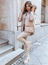 Kurtka zimowa damska pikowana SPARKLE jasnobeżowa Dstreet TY3948