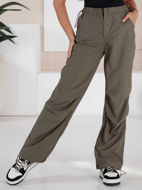 Spodnie damskie spadochronowe MORAT khaki Dstreet UY1664