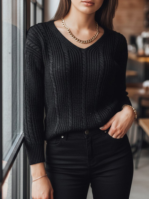 Sweter damski WELLMA czarny Dstreet MY1769