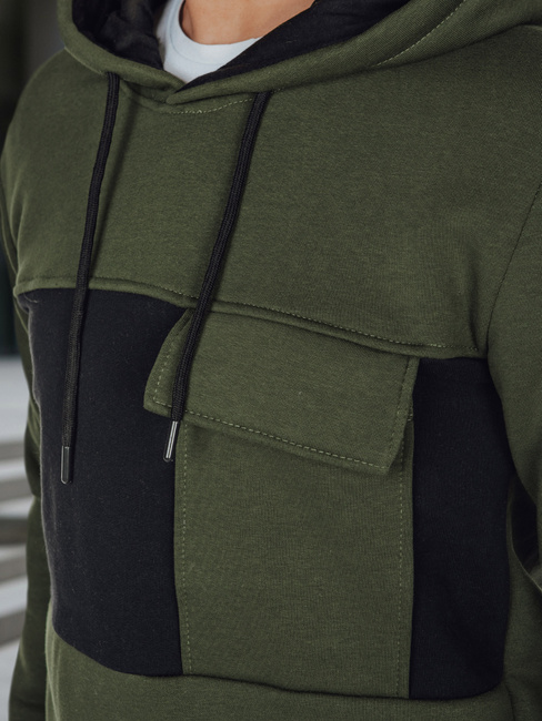 Bluza męska z kapturem khaki Dstreet BX5913