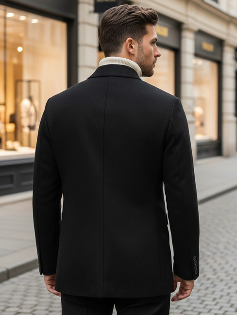 Płaszcz męski czarny Dstreet CX0433