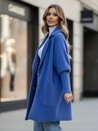 Płaszcz damski alpaka RITA II niebieski Dstreet NY0627