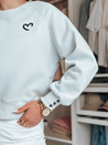 Bluza damska oversize z haftem serc MONLOVE niebieska Dstreet BY1509