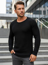 Sweter męski wkładany przez głowę czarny WX1605