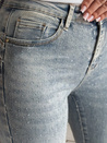 Spodnie damskie jeansowe skinny ze zdobieniem GLAMSKIN niebieskie Dstreet UY2441