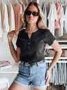 Bluzka damska one size prążkowana KISS LOOK czarna Dstreet RY2833