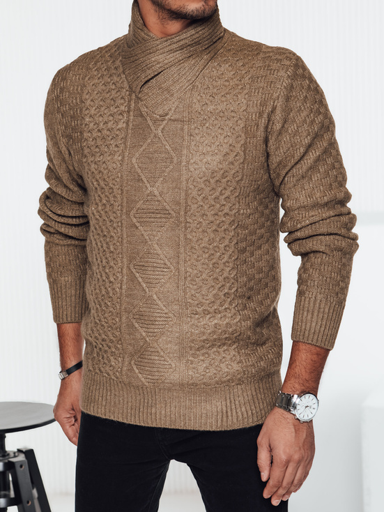 Sweter męski kamelowy Dstreet WX2255