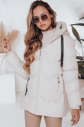 Kurtka zimowa damska SALVONA jasnobeżowa pikowana Dstreet TY5004