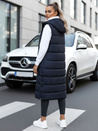 Kamizelka damska długa pikowana granatowa Dstreet TY5252