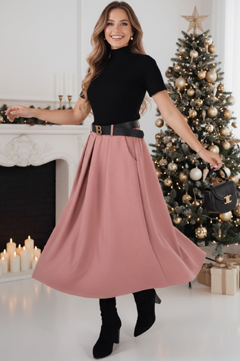 Spódnica midi damska różowa Dstreet CY0476z