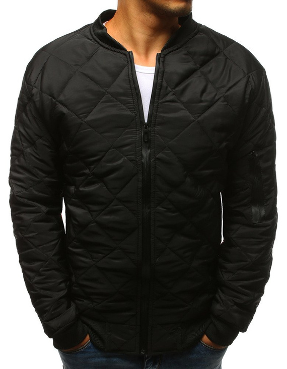 Kurtka męska pikowana bomber jacket czarna TX2215