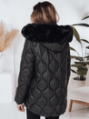 Kurtka zimowa damska LUMORE pikowana z kapturem czarna Dstreet TY5016